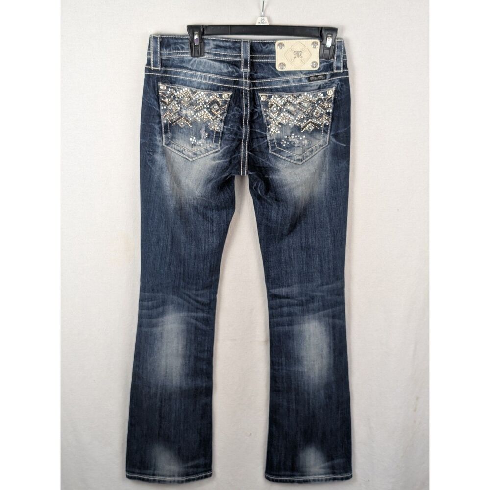 Miss Me Signature Boot Jeans JE8228BL Women's Size 28 - Picture 3 of 13